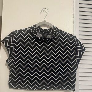 Black and white crop top